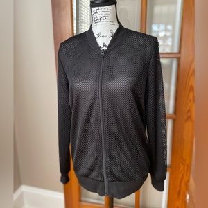Simply Vera Vera Wang Women’s Black Mesh Bomber Jacket Size Small